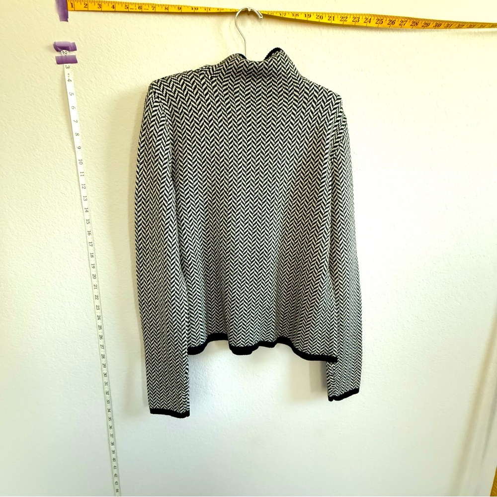 Ralph Lauren‎ Black and White Chevron Turtleneck Sweater XL - Picture 12 of 12